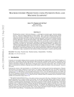 Macroeconomic Predictions using Payments Data and Machine Learning