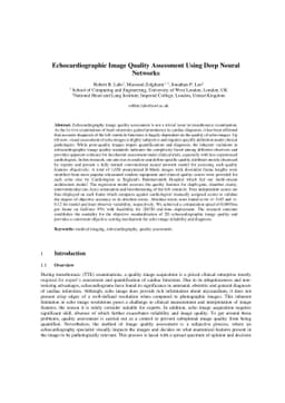 Echocardiographic Image Quality Assessment Using Deep Neural Networks