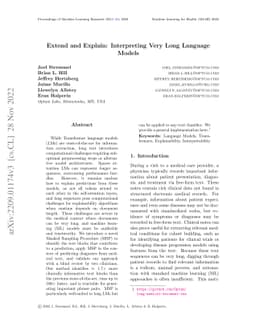 Extend and Explain: Interpreting Very Long Language Models