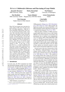 Petals: Collaborative Inference and Fine-tuning of Large Models