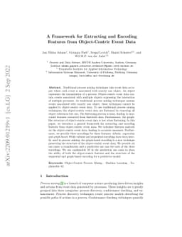 A Framework for Extracting and Encoding Features from Object-Centric
  Event Data