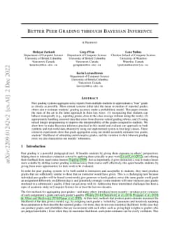 Better Peer Grading through Bayesian Inference