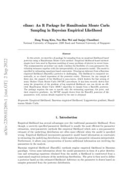 elhmc: An R Package for Hamiltonian Monte Carlo Sampling in Bayesian
  Empirical Likelihood