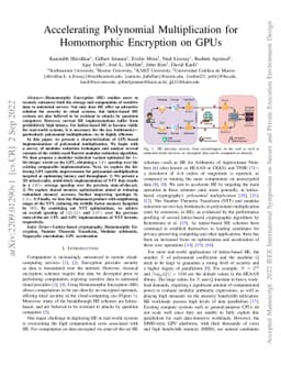 Accelerating Polynomial Multiplication for Homomorphic Encryption on
  GPUs