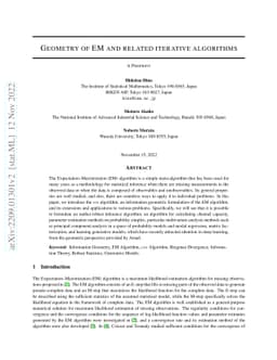 Geometry of EM and related iterative algorithms