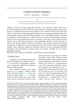 Continual Learning for Steganalysis