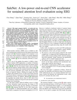 SaleNet: A low-power end-to-end CNN accelerator for sustained attention
  level evaluation using EEG