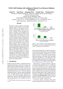 STAD: Self-Training with Ambiguous Data for Low-Resource Relation
  Extraction