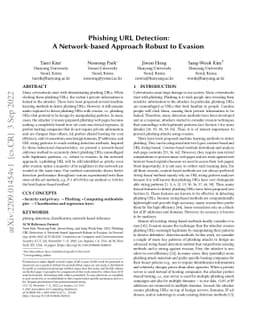 Phishing URL Detection: A Network-based Approach Robust to Evasion