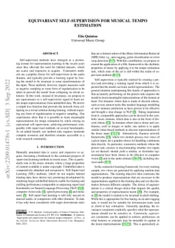 Equivariant Self-Supervision for Musical Tempo Estimation