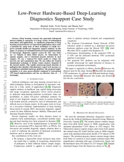 Low-Power Hardware-Based Deep-Learning Diagnostics Support Case Study