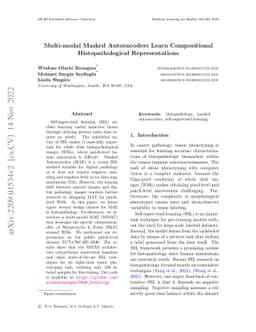 Multi-modal Masked Autoencoders Learn Compositional Histopathological
  Representations