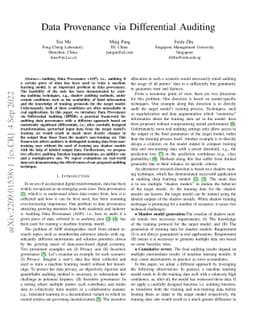 Data Provenance via Differential Auditing