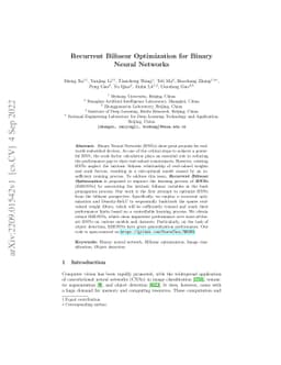 Recurrent Bilinear Optimization for Binary Neural Networks