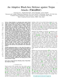 An Adaptive Black-box Defense against Trojan Attacks (TrojDef)