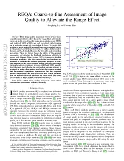 REQA: Coarse-to-fine Assessment of Image Quality to Alleviate the Range
  Effect