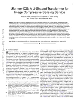 Uformer-ICS: A U-Shaped Transformer for Image Compressive Sensing
  Service