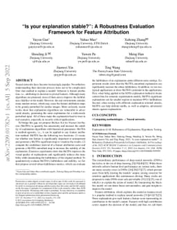 "Is your explanation stable?": A Robustness Evaluation Framework for
  Feature Attribution