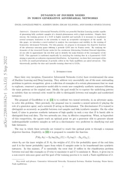 Dynamics of Fourier Modes in Torus Generative Adversarial Networks
