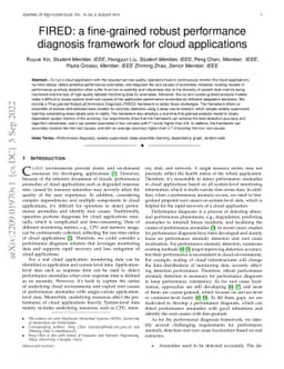 FIRED: a fine-grained robust performance diagnosis framework for cloud
  applications
