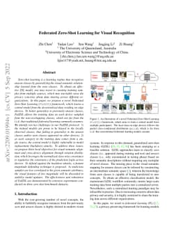 Federated Zero-Shot Learning for Visual Recognition