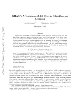 GRASP: A Goodness-of-Fit Test for Classification Learning
