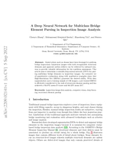 A Deep Neural Network for Multiclass Bridge Element Parsing in
  Inspection Image Analysis