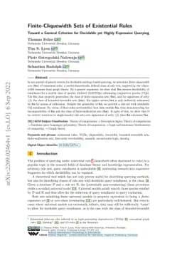 Finite-Cliquewidth Sets of Existential Rules: Toward a General Criterion
  for Decidable yet Highly Expressive Querying