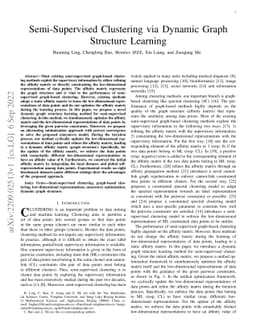 Semi-Supervised Clustering via Dynamic Graph Structure Learning