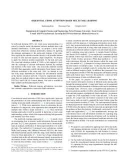 Sequential Cross Attention Based Multi-task Learning