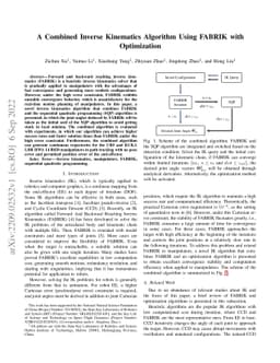 A Combined Inverse Kinematics Algorithm Using FABRIK with Optimization