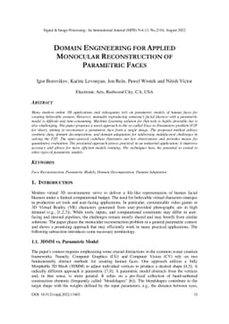 Domain Engineering for Applied Monocular Reconstruction of Parametric
  Faces