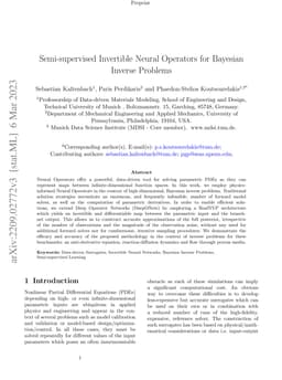 Semi-supervised Invertible Neural Operators for Bayesian Inverse
  Problems
