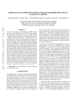Improving Self-supervised Learning for Out-of-distribution Task via
  Auxiliary Classifier