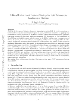 A Deep Reinforcement Learning Strategy for UAV Autonomous Landing on a
  Platform