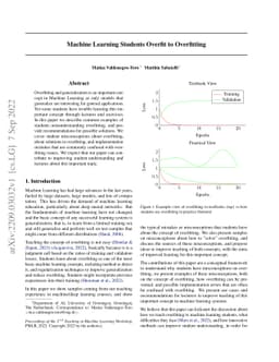 Machine Learning Students Overfit to Overfitting