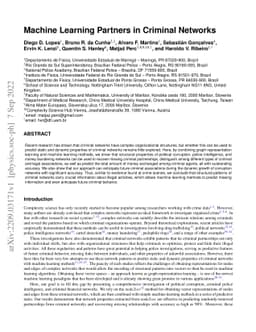 Machine Learning Partners in Criminal Networks
