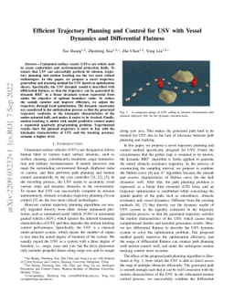 Efficient Trajectory Planning and Control for USV with Vessel Dynamics
  and Differential Flatness