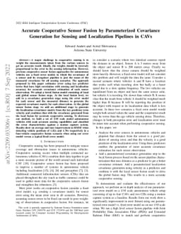 Accurate Cooperative Sensor Fusion by Parameterized Covariance
  Generation for Sensing and Localization Pipelines in CAVs