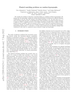 Planted matching problems on random hypergraphs