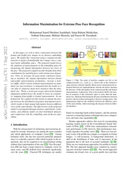 Information Maximization for Extreme Pose Face Recognition