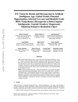 Vision for Bosnia and Herzegovina in Artificial Intelligence Age: Global
  Trends, Potential Opportunities, Selected Use-cases and Realistic Goals