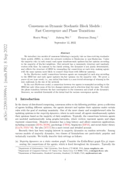 Consensus on Dynamic Stochastic Block Models: Fast Convergence and Phase
  Transitions