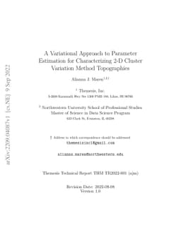 A Variational Approach to Parameter Estimation for Characterizing 2-D
  Cluster Variation Method Topographies