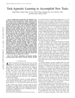 Task-Agnostic Learning to Accomplish New Tasks