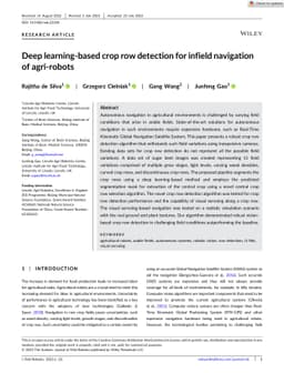 Deep learning-based Crop Row Detection for Infield Navigation of
  Agri-Robots