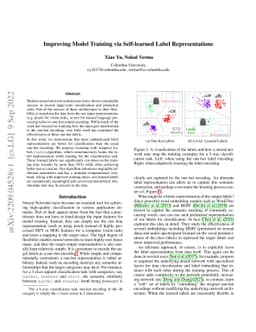 Improving Model Training via Self-learned Label Representations