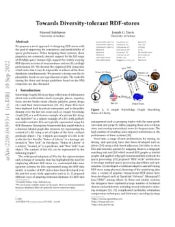 Towards Diversity-tolerant RDF-stores