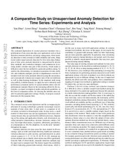 A Comparative Study on Unsupervised Anomaly Detection for Time Series:
  Experiments and Analysis