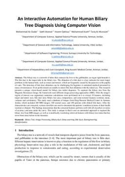 An Interactive Automation for Human Biliary Tree Diagnosis Using
  Computer Vision